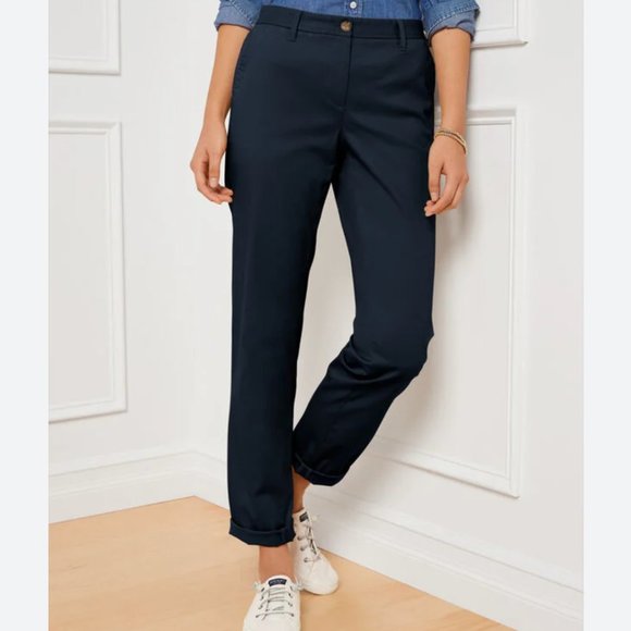 Talbots NWT navy crop pants sz4 - Picture 4 of 11